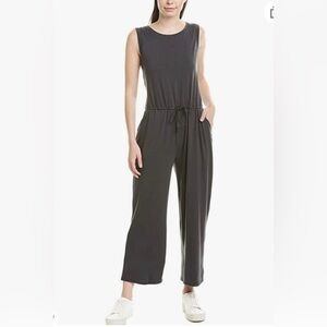 Eileen Fisher Sleeveless Stretch Drawstring Jumpsuit in Graphite